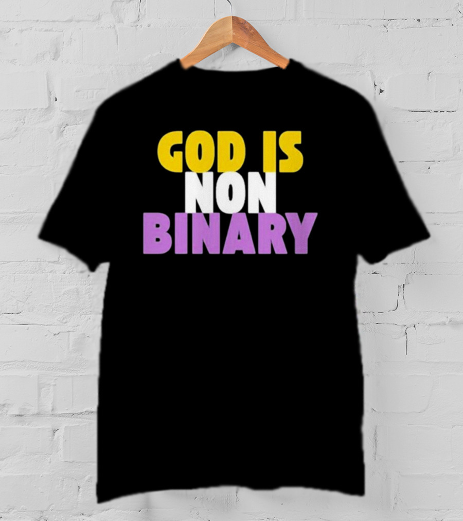 John Pavlovitz God Is Non-Binary Statement In Yellow, White, And Purple T-Shirt