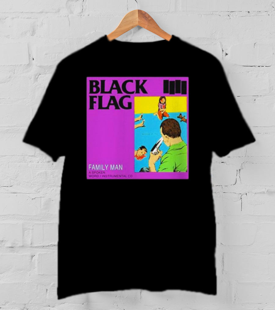Black Flag Family Man Spoken Word Instrumental CD Album T-Shirt