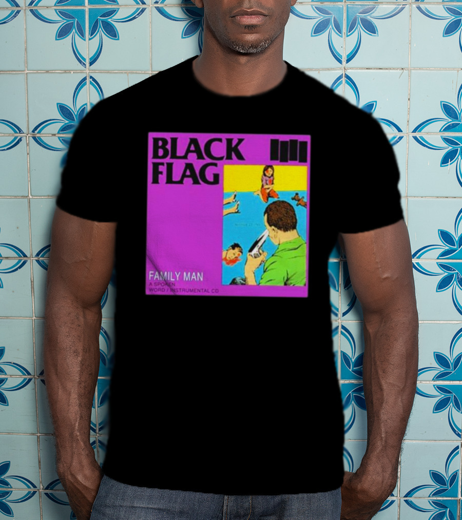 Black Flag Family Man Spoken Word Instrumental CD Album T-Shirt