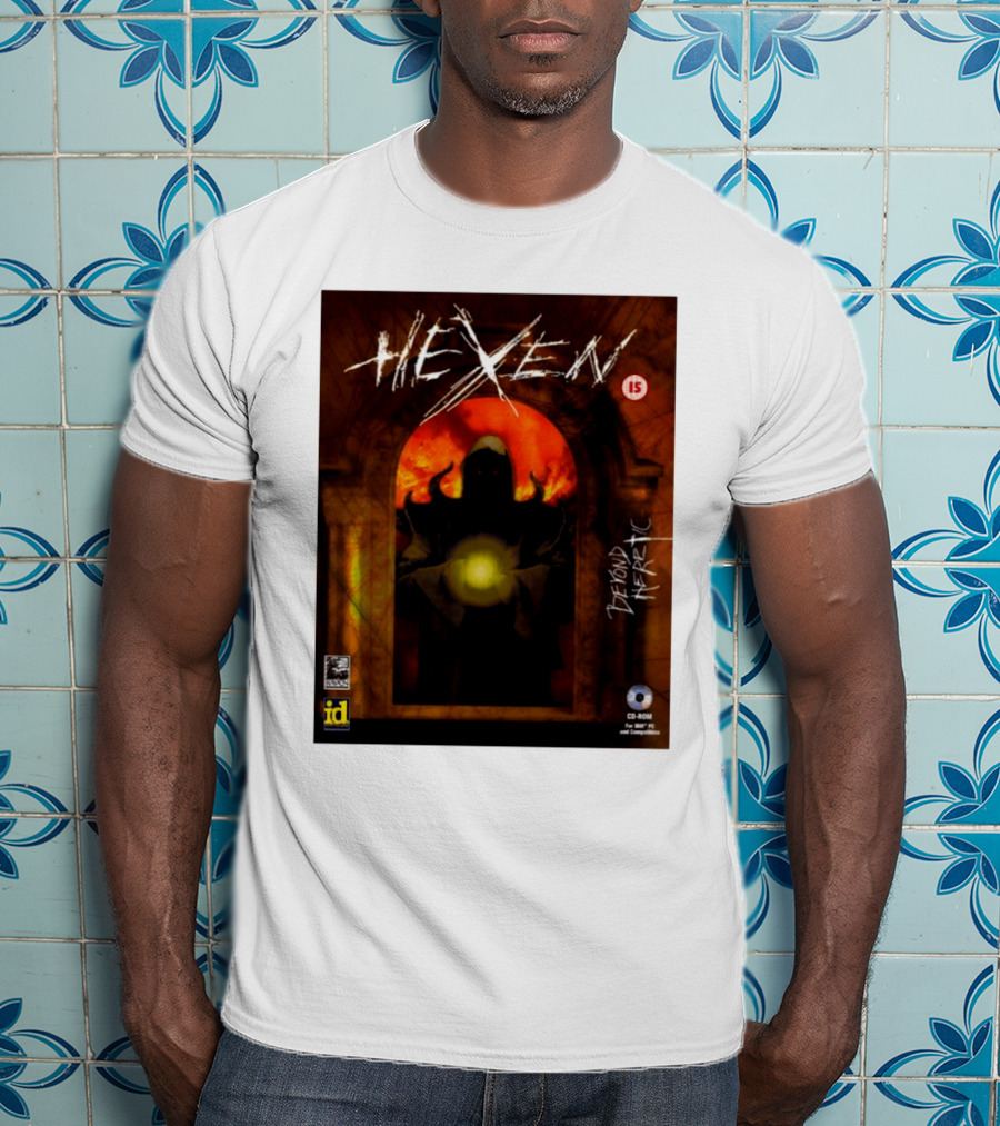 Hexen Beyond Heretic Video Game Cover Phil Spencer Wearing T-Shirt