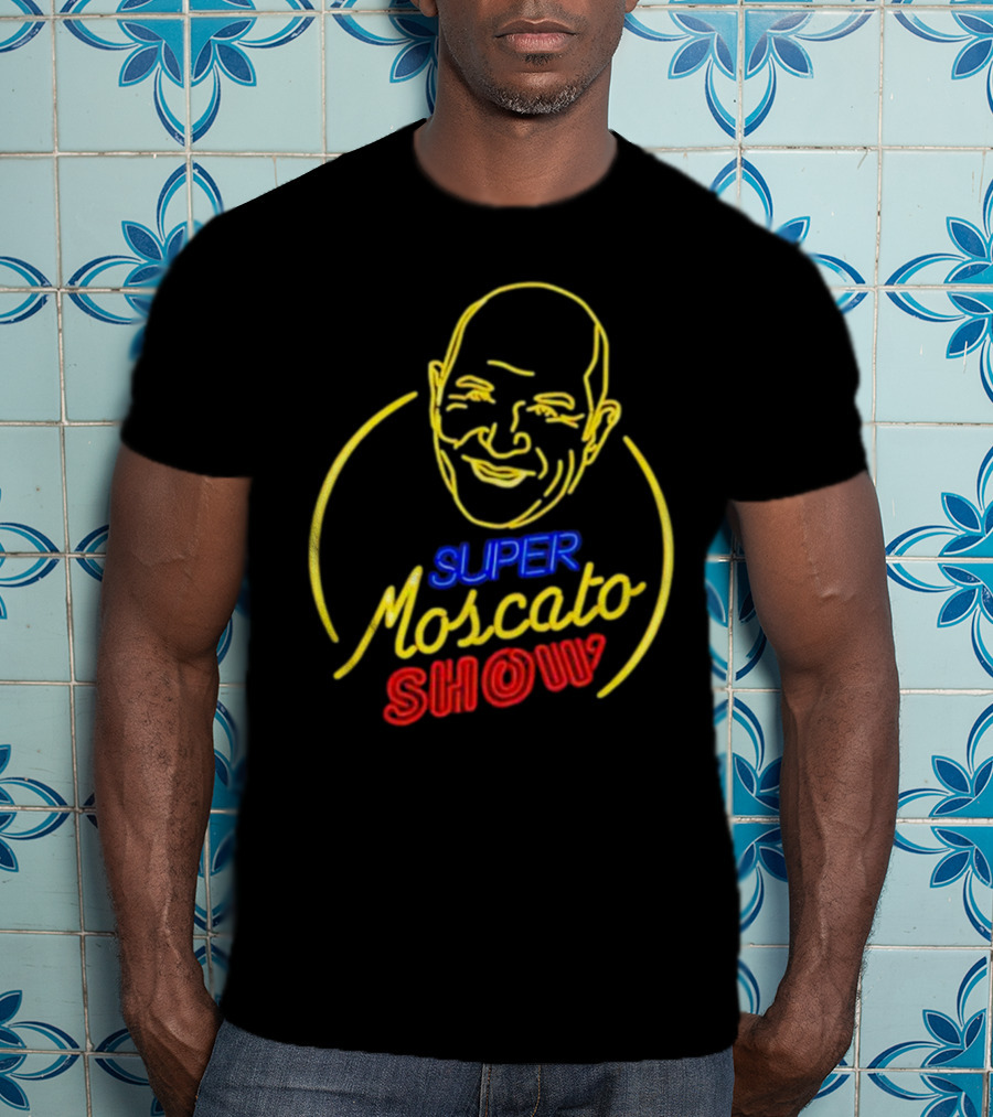 Super Moscato Show Neon Head Outline T-Shirt