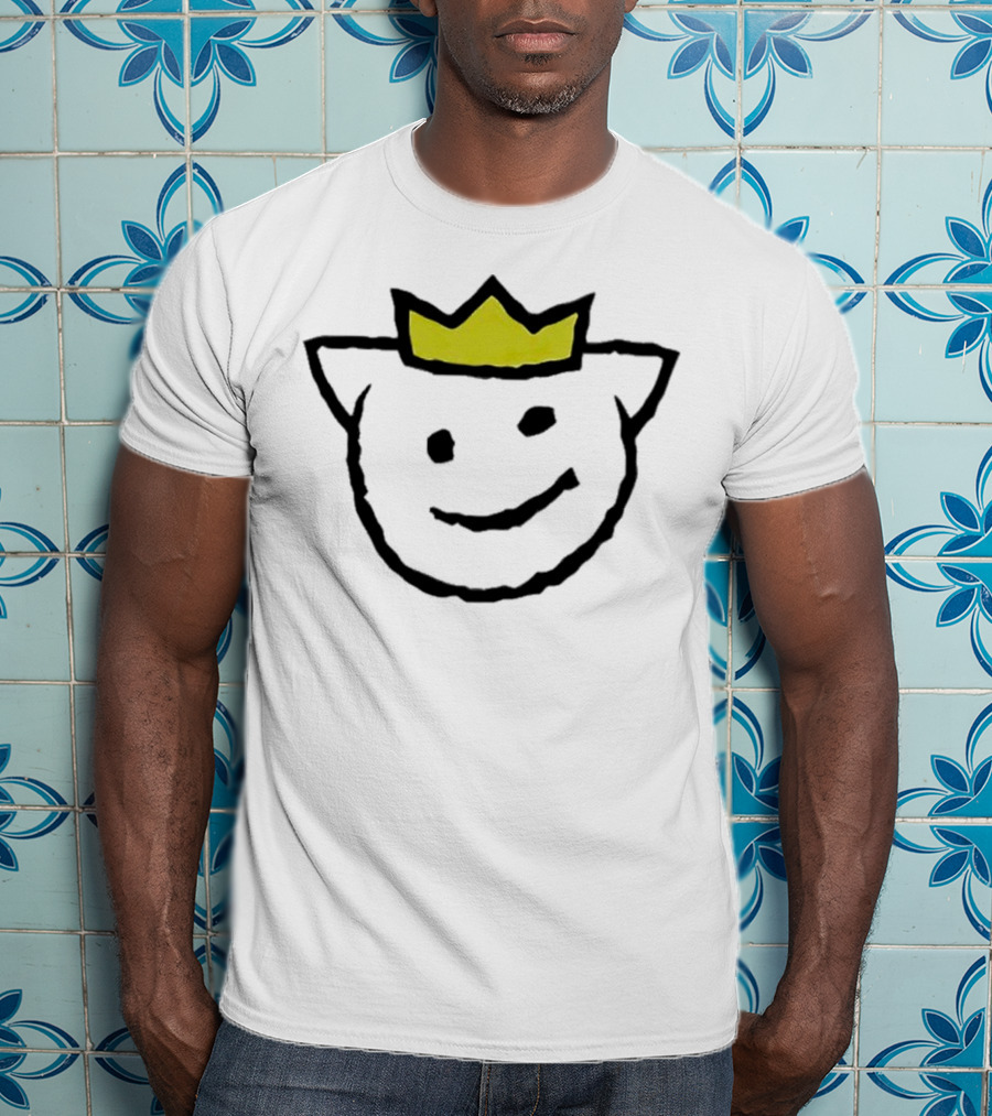 Agro Tommyinnit Collaboration Yellow Crown Smiley Face T-Shirt
