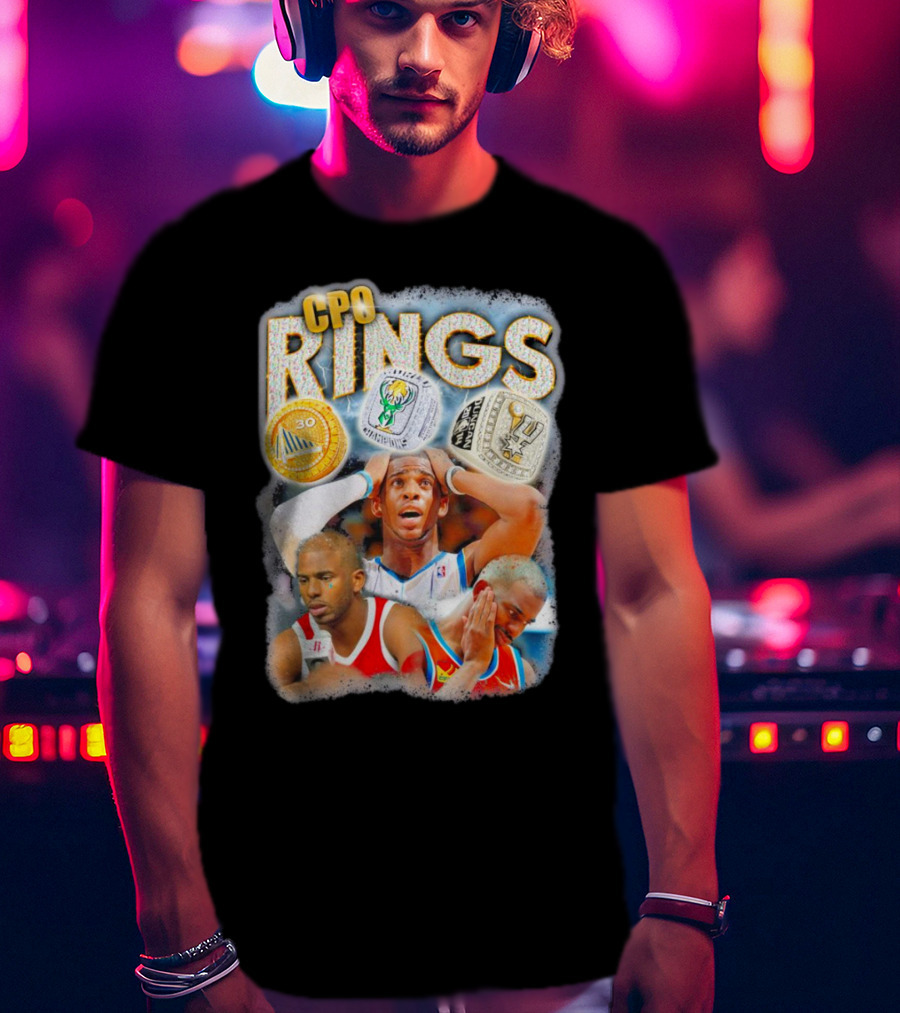 CP0 Rings Basketball Legacy With Golden State Warriors Boston Celtics And San Antonio Spurs Symbols T-Shirt