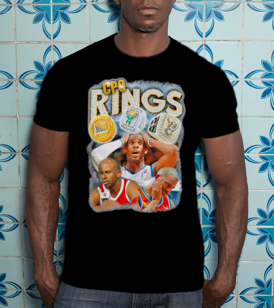 CP0 Rings Basketball Legacy With Golden State Warriors Boston Celtics And San Antonio Spurs Symbols T-Shirt