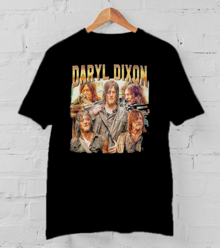 Daryl Dixon Crossbow Hunter Montage T-Shirt