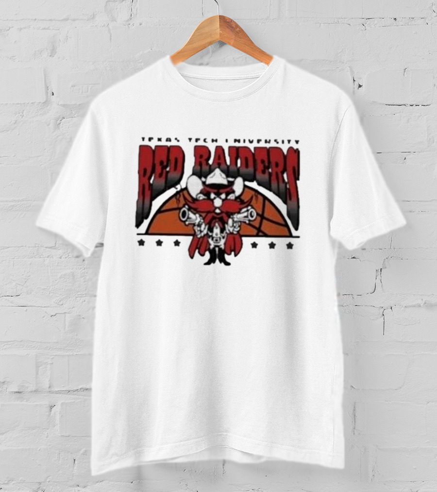 Texas Tech Basketball Red Raiders Guns Up Mascot T-Shirt