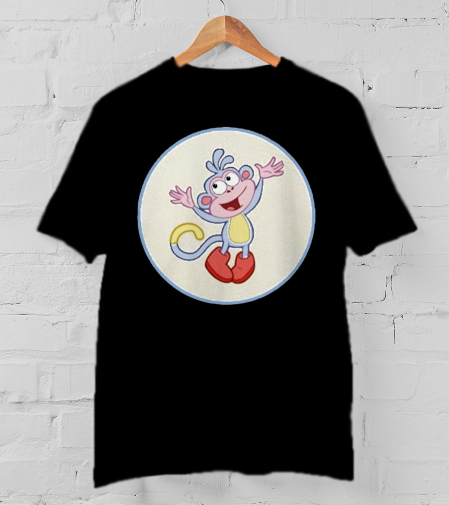 Boots The Monkey Character With Red Boots From Popular Children's Show T-Shirt