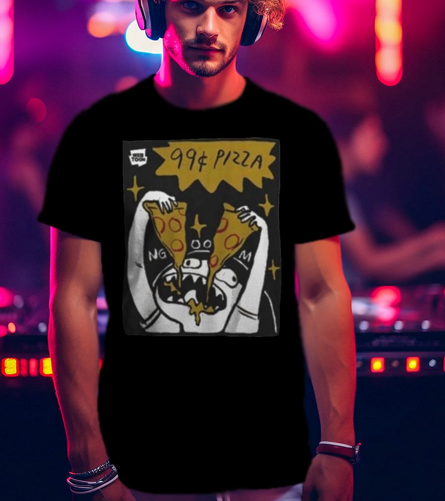 My Giant Nerd Boyfriend Wee Toon 99¢ Pizza T-Shirt