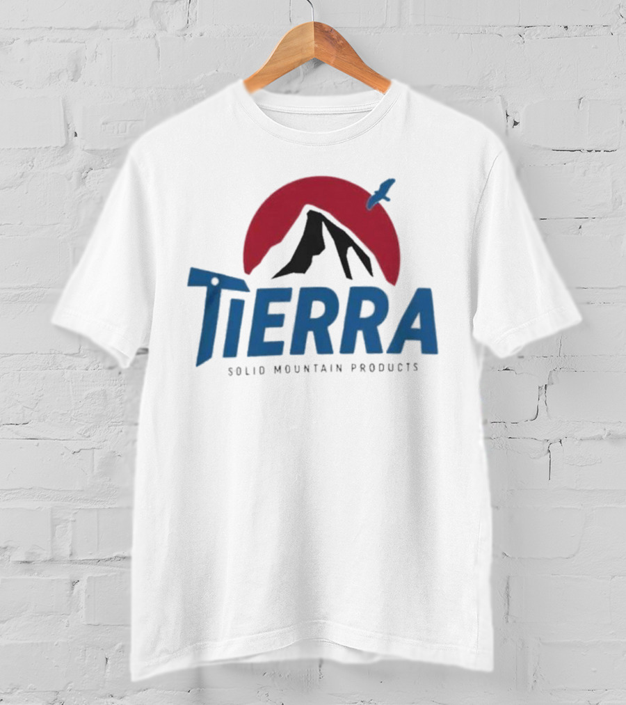Tierra Solid Mountain Products Red Sun Blue Bird T-Shirt