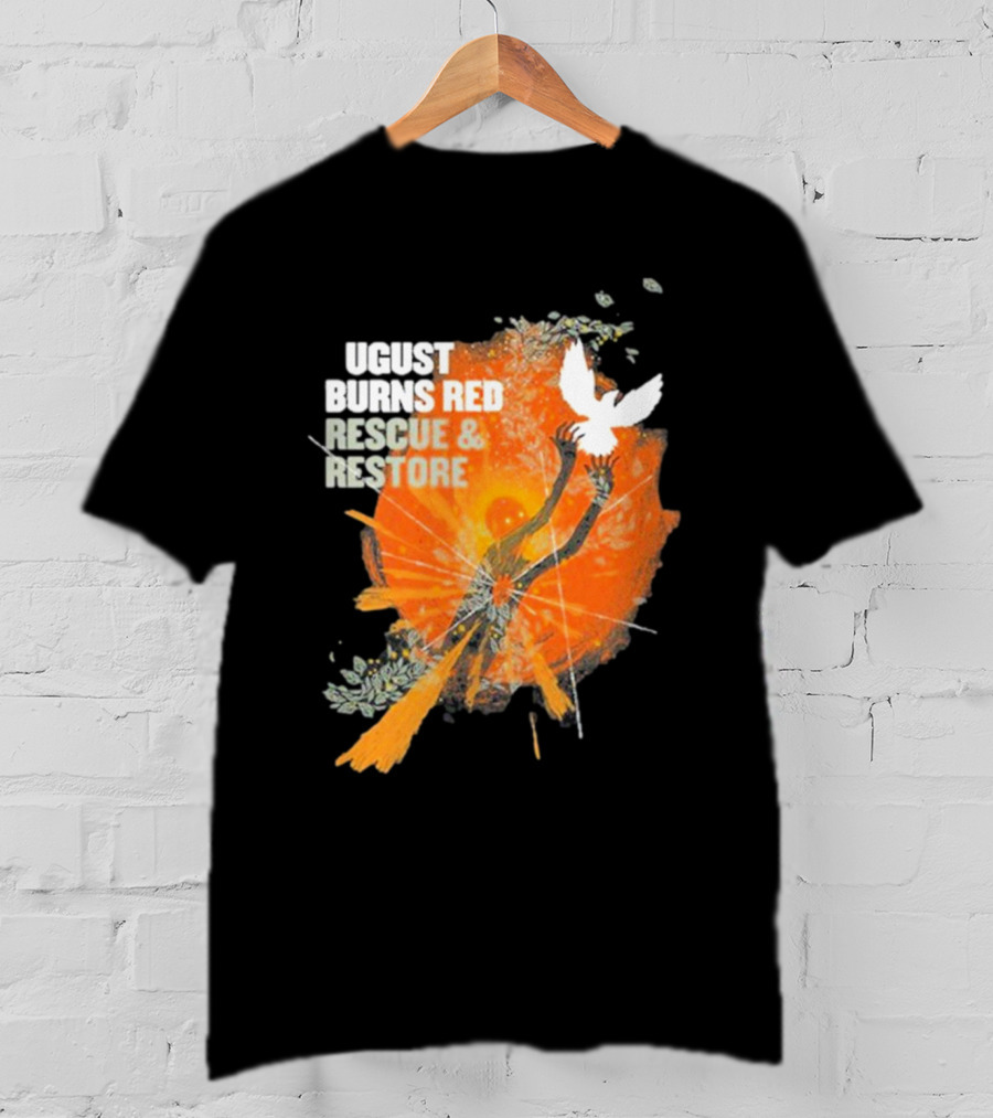 August Burns Red Rescue And Restore Album Uplifted Hands With Dove T-Shirt