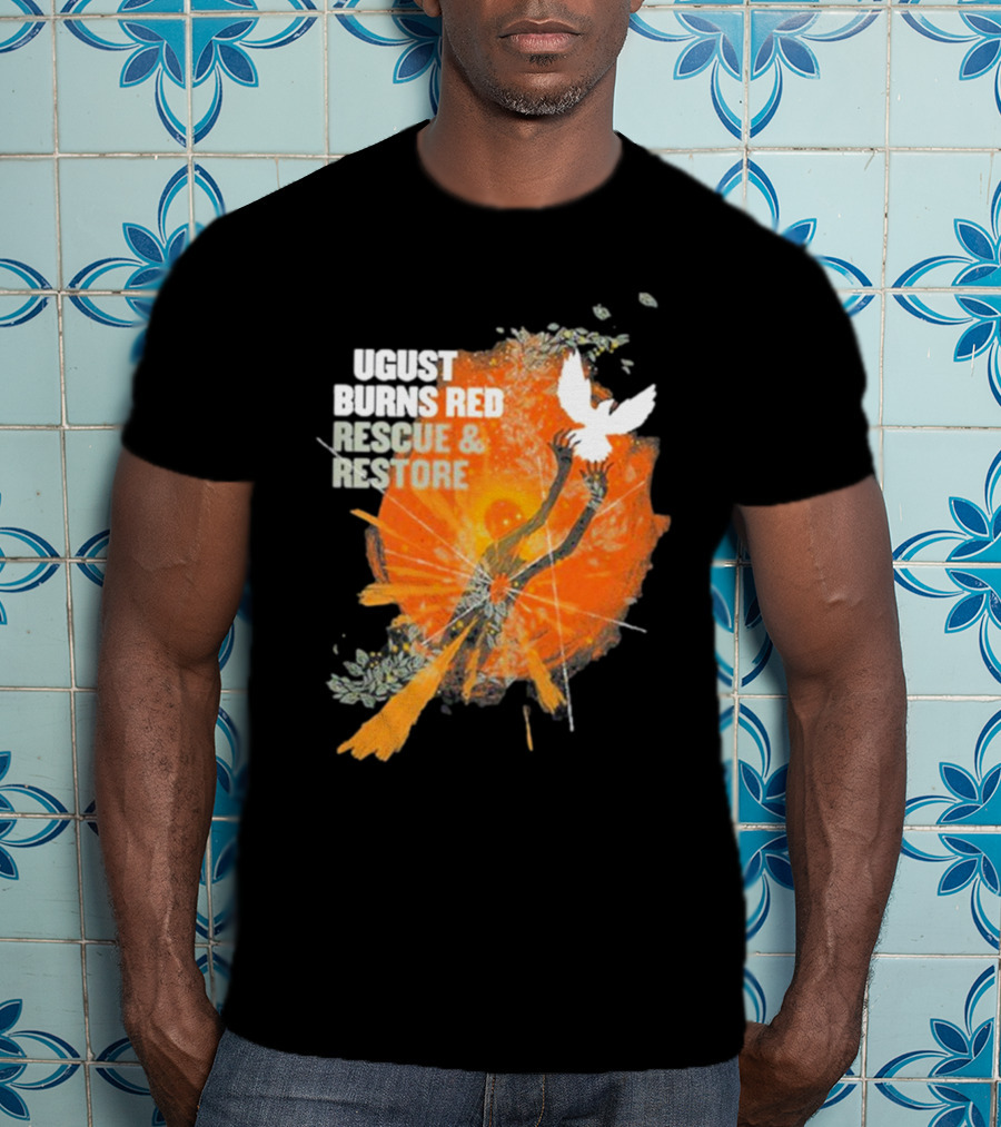 August Burns Red Rescue And Restore Album Uplifted Hands With Dove T-Shirt