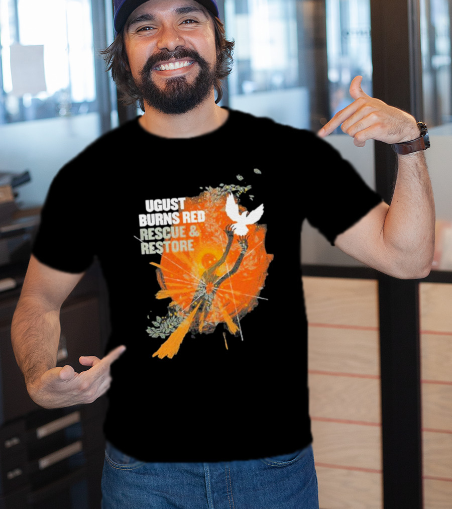 August Burns Red Rescue And Restore Album Uplifted Hands With Dove T-Shirt