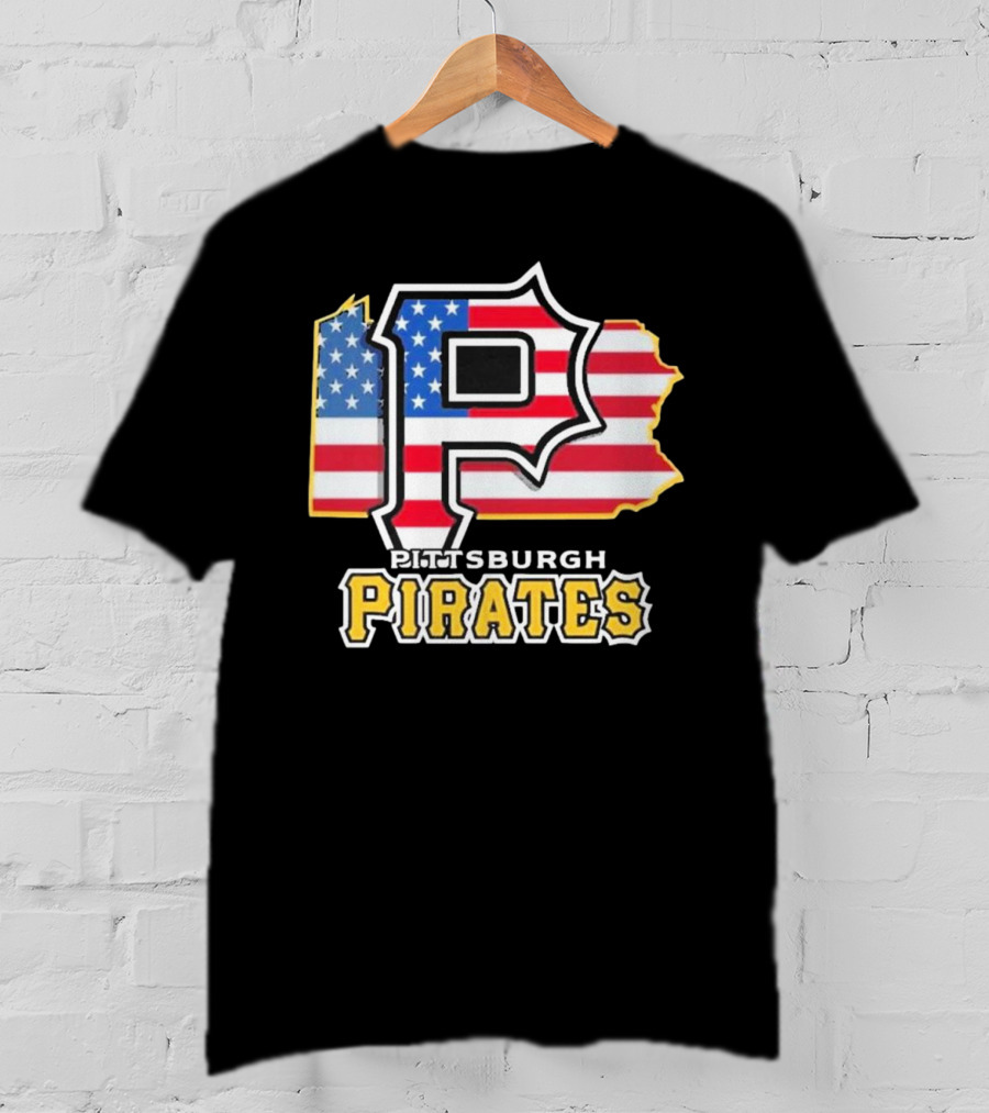Pittsburgh Pirates American Flag Pennsylvania T-Shirt