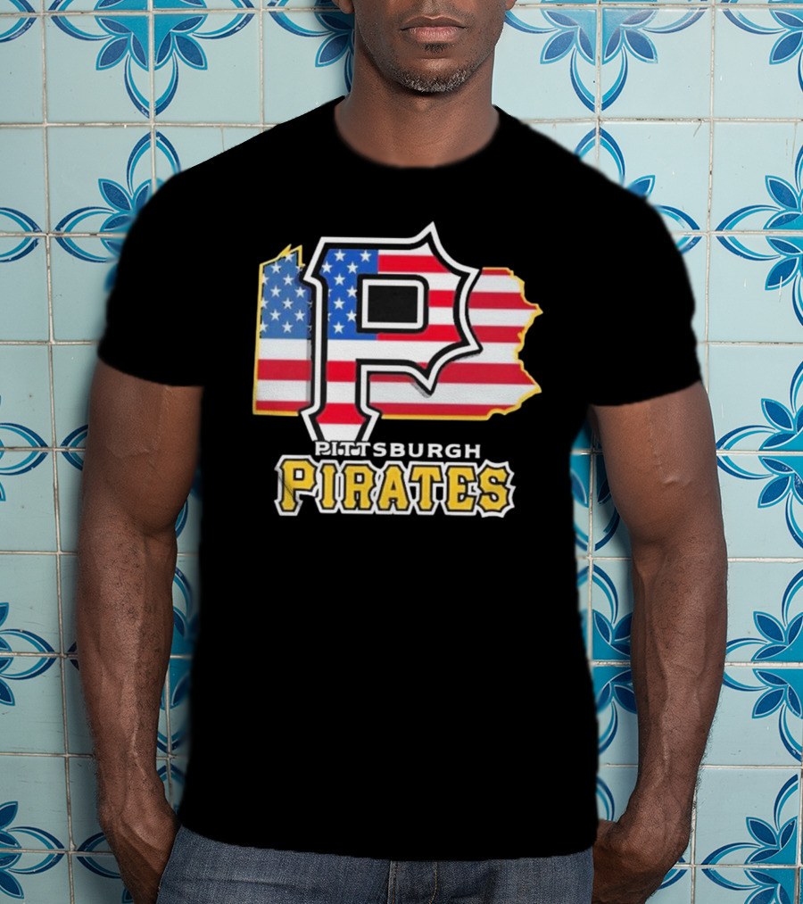 Pittsburgh Pirates American Flag Pennsylvania T-Shirt
