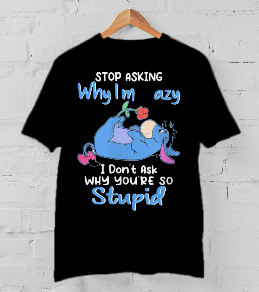 Eeyore Stop Asking Why I’m Crazy I Don’t Ask Why You’re So Stupid T-Shirt