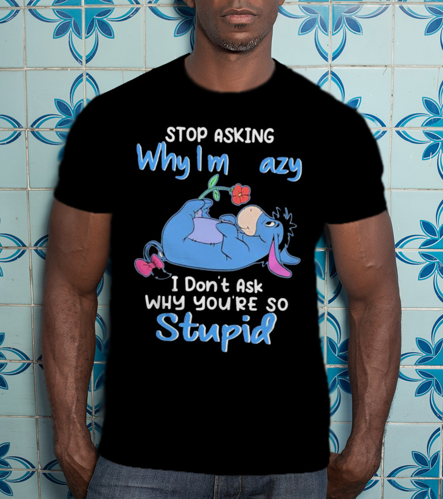 Eeyore Stop Asking Why I’m Crazy I Don’t Ask Why You’re So Stupid T-Shirt