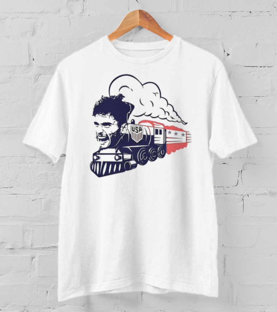 FC Dallas Pepi Train With US Soccer Emblem And Face On Locomotive T-Shirt