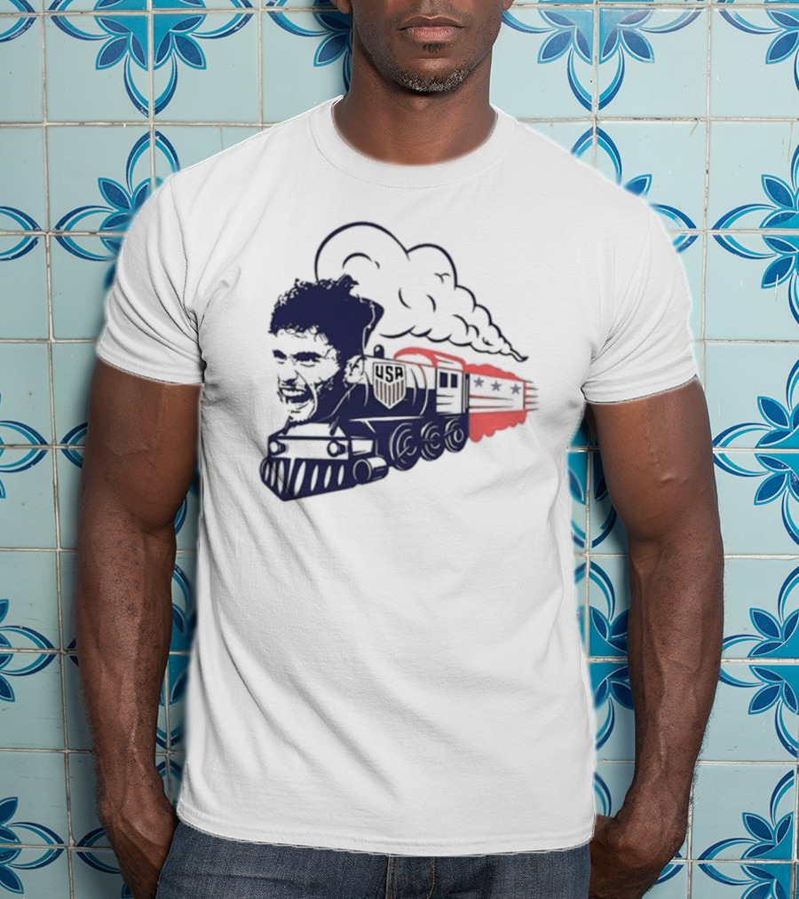 FC Dallas Pepi Train With US Soccer Emblem And Face On Locomotive T-Shirt
