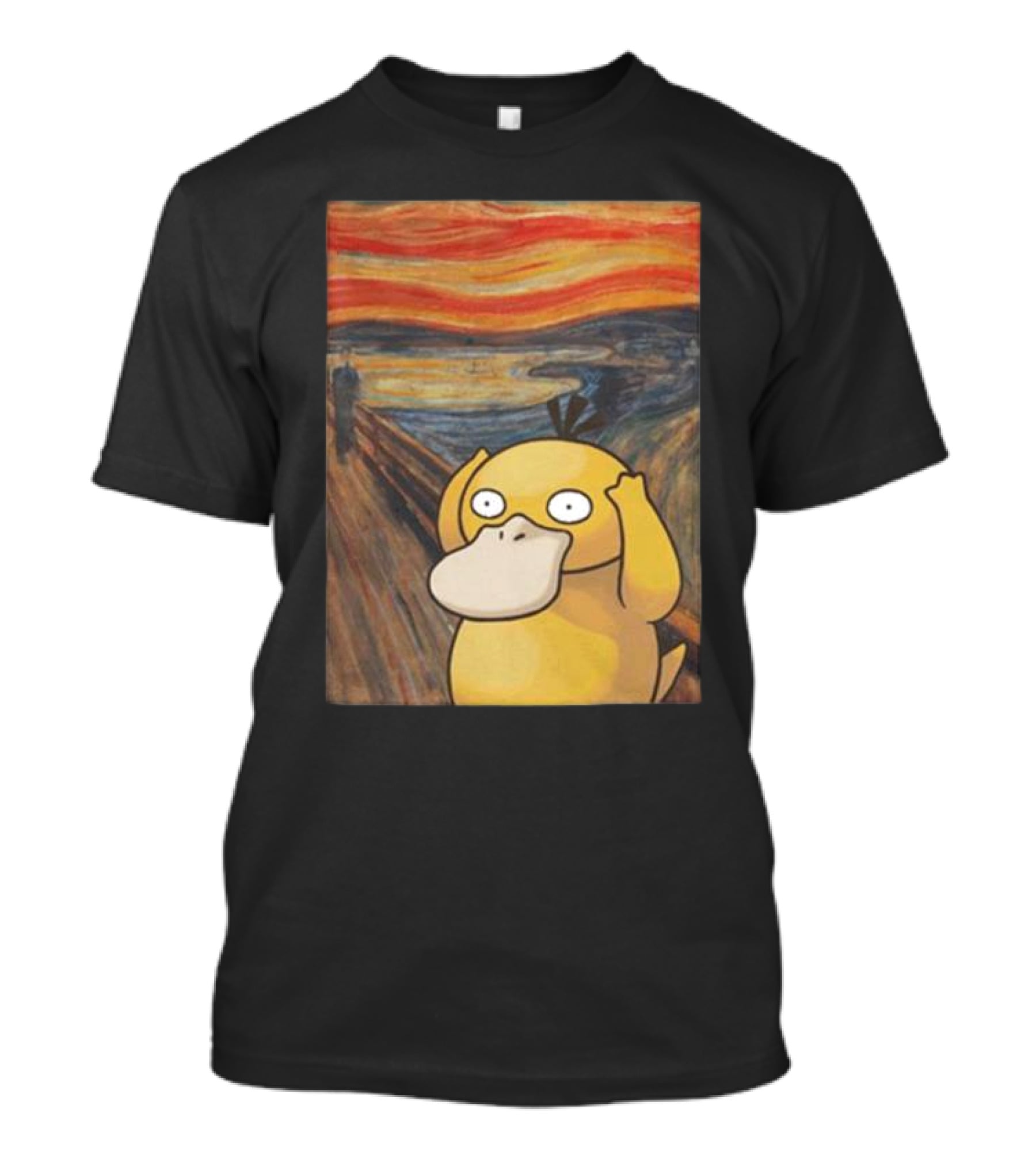 Psyduck Scream Parody Pokemon Art Mashup T-Shirt
