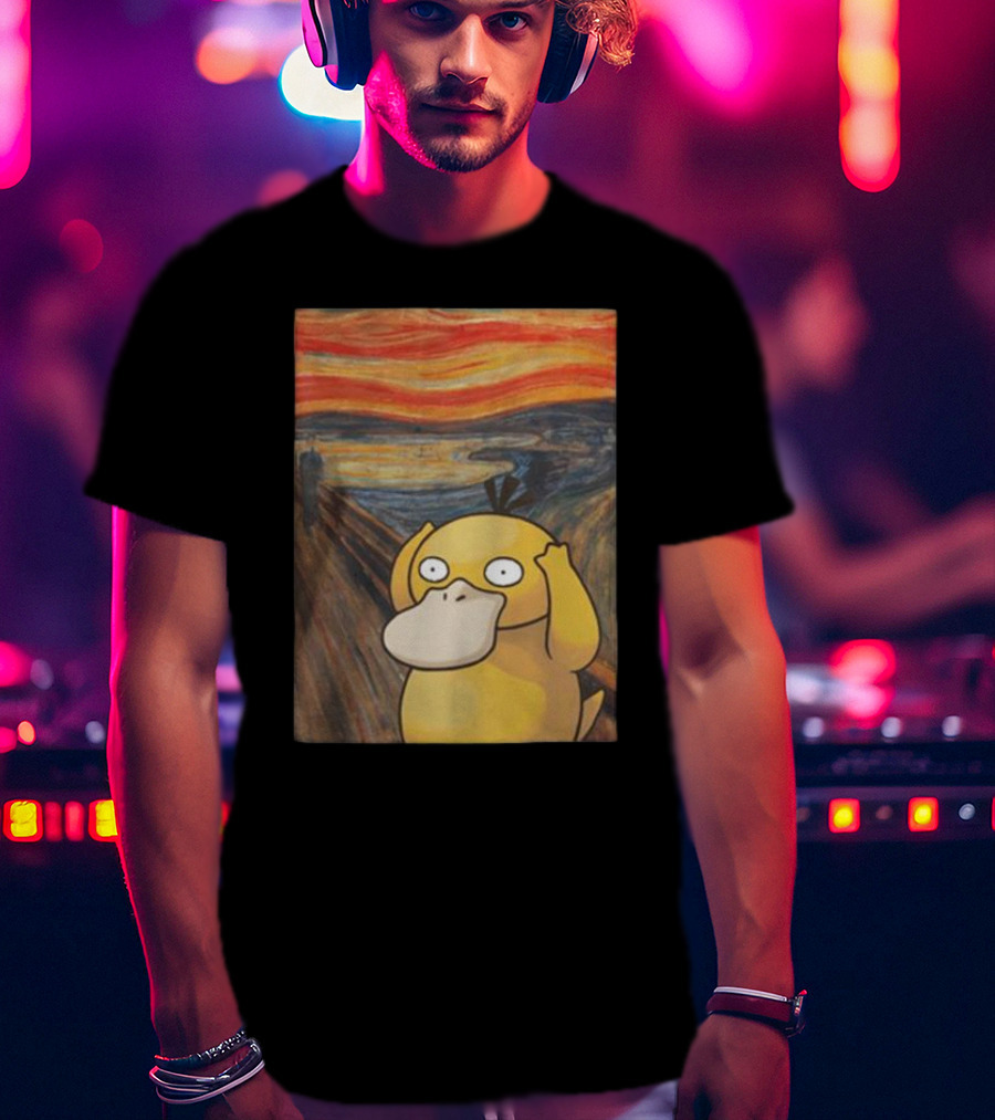Psyduck Scream Parody Pokemon Art Mashup T-Shirt