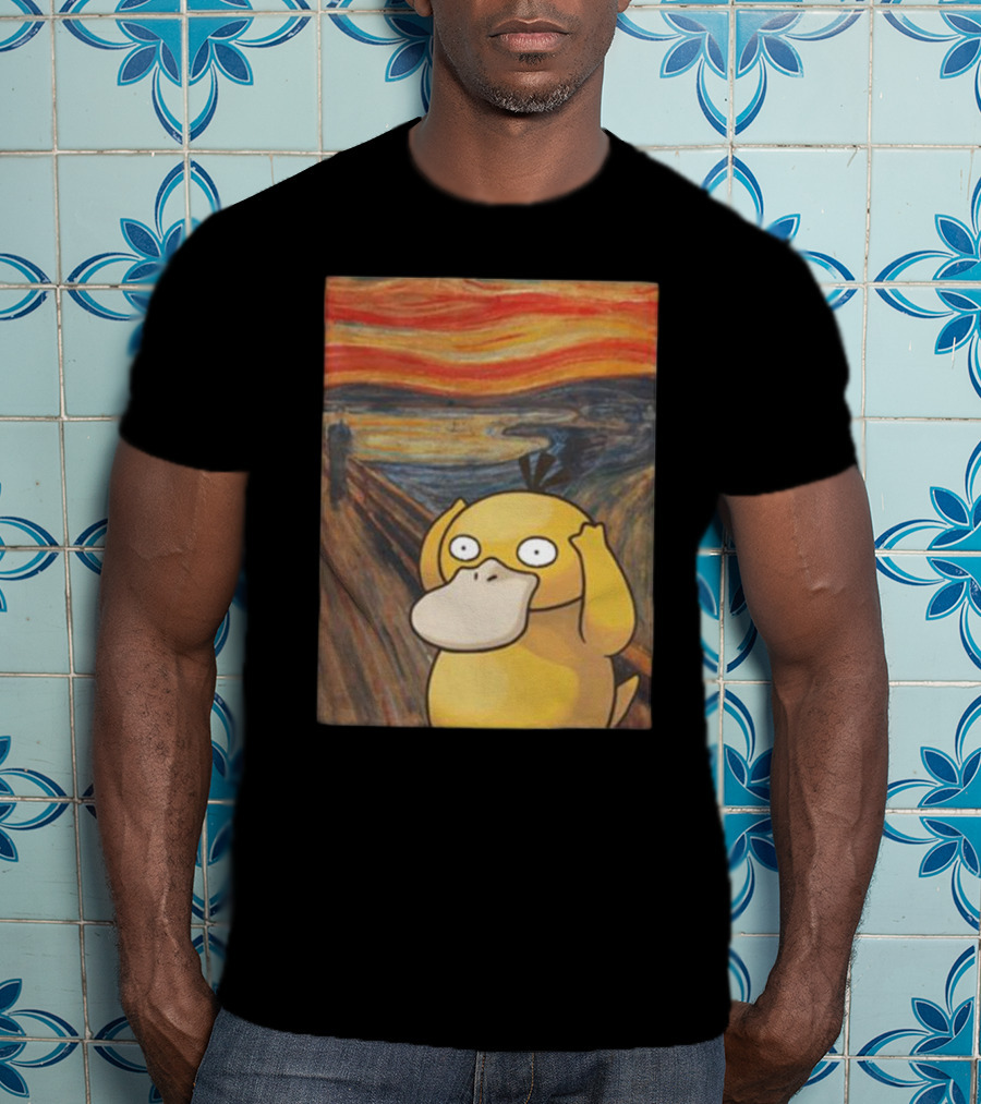 Psyduck Scream Parody Pokemon Art Mashup T-Shirt