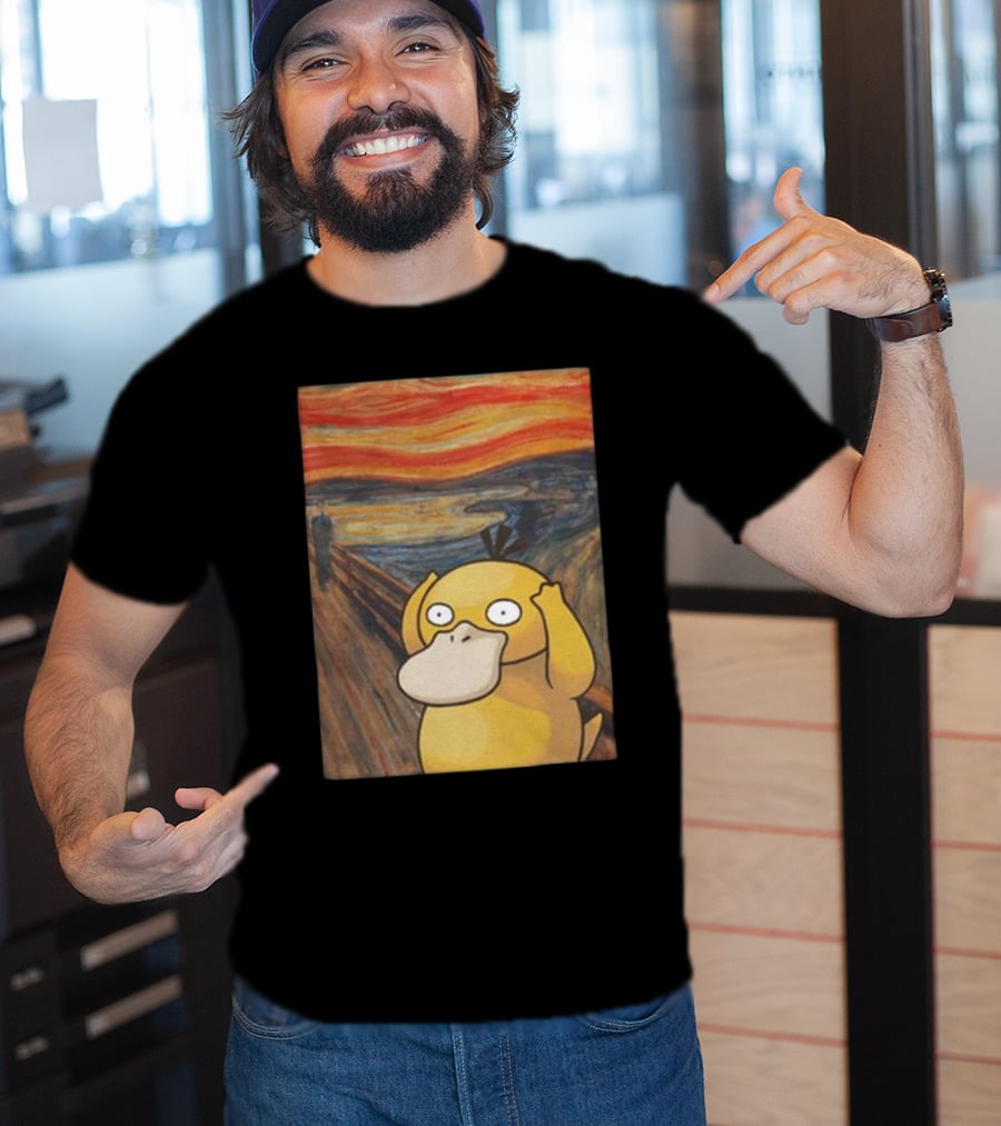 Psyduck Scream Parody Pokemon Art Mashup T-Shirt