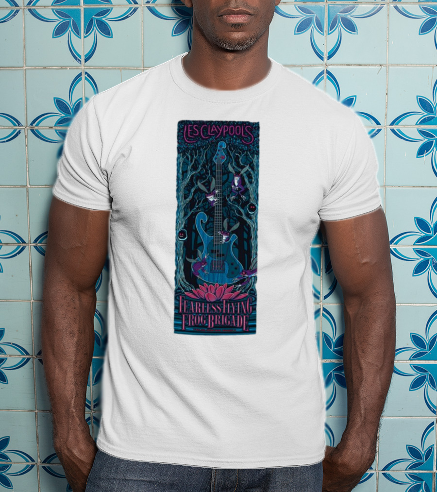 Les Claypool's Fearless Flying Frog Brigade New Orleans Guitar Forest T-Shirt