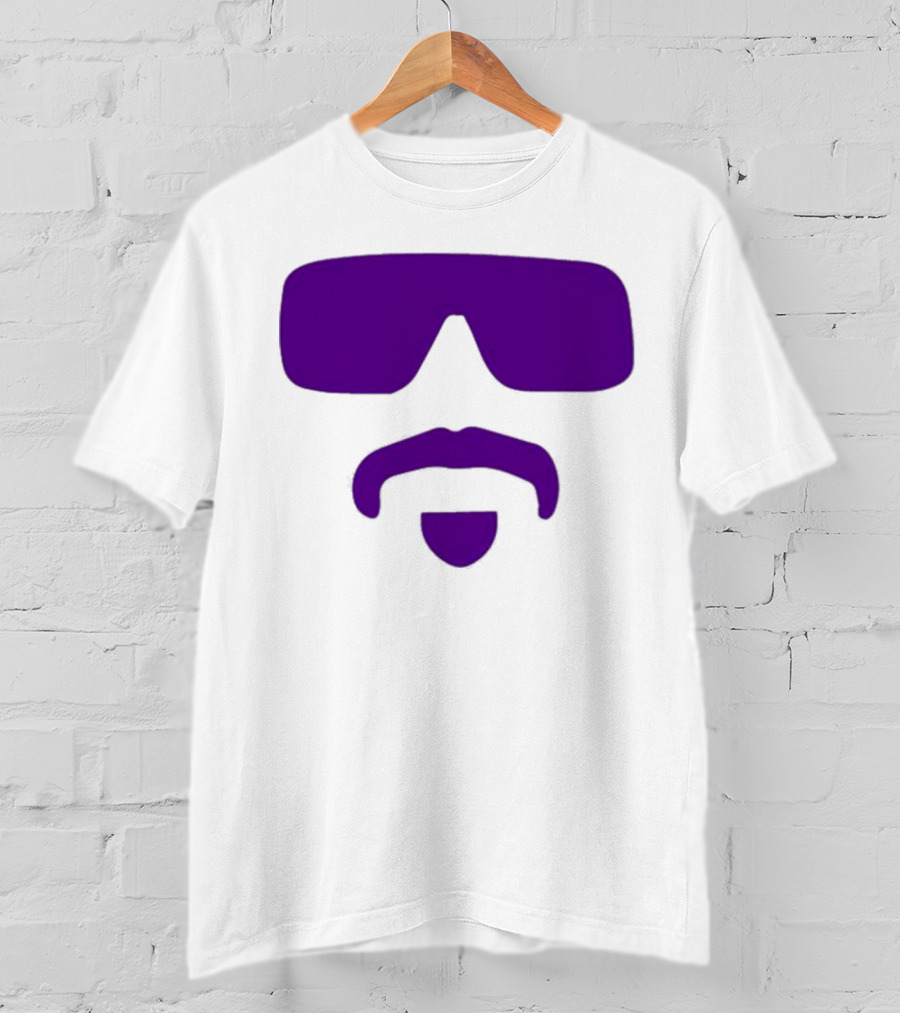 Gavin Guidry Wears Hayden Travinski Purple Sunglasses And Beard T-Shirt