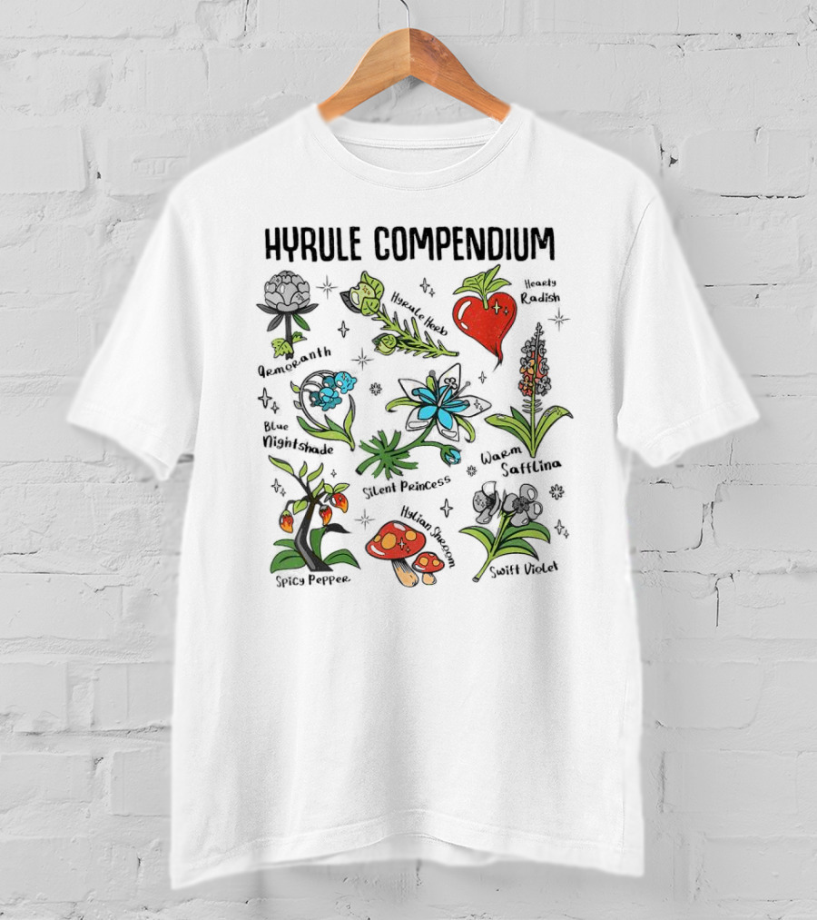 Hyrule Compendium Amaranth Blue Nightshade Hearty Radish Swift Violet T-Shirt