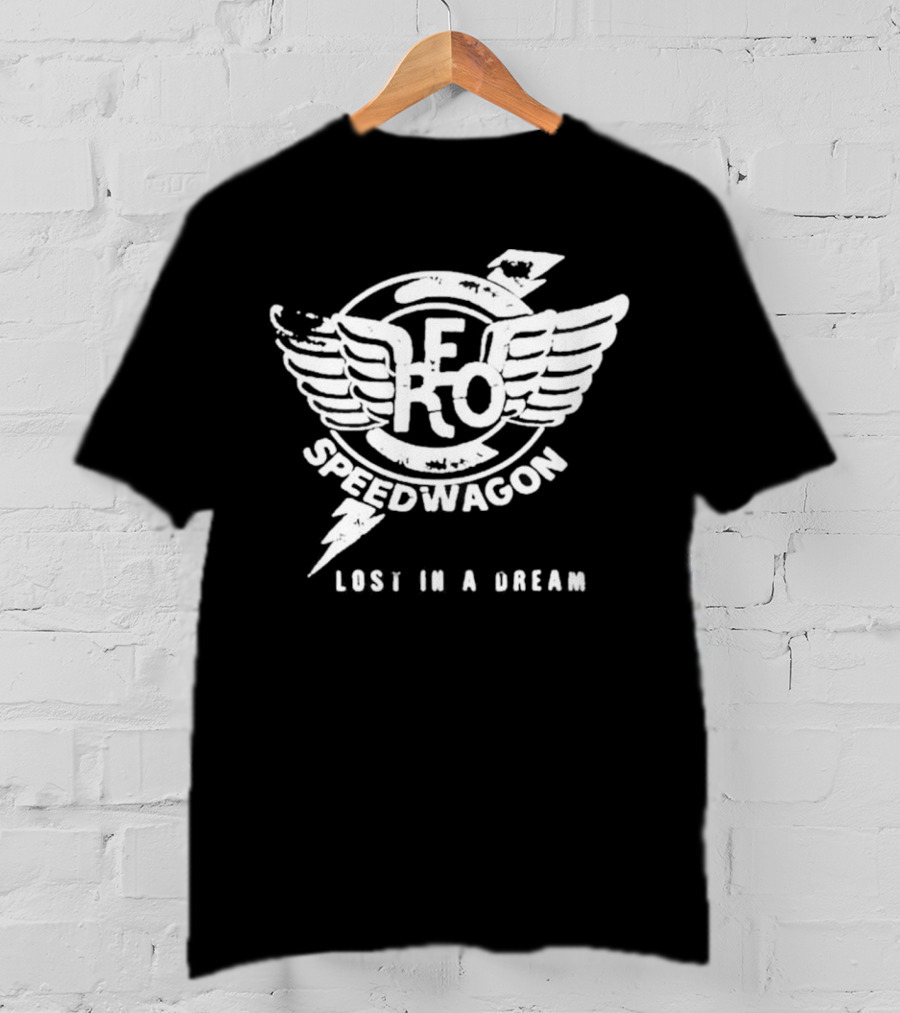 Reo Speedwagon Lost In A Dream Logo Wings And Lightning Bolt T-Shirt