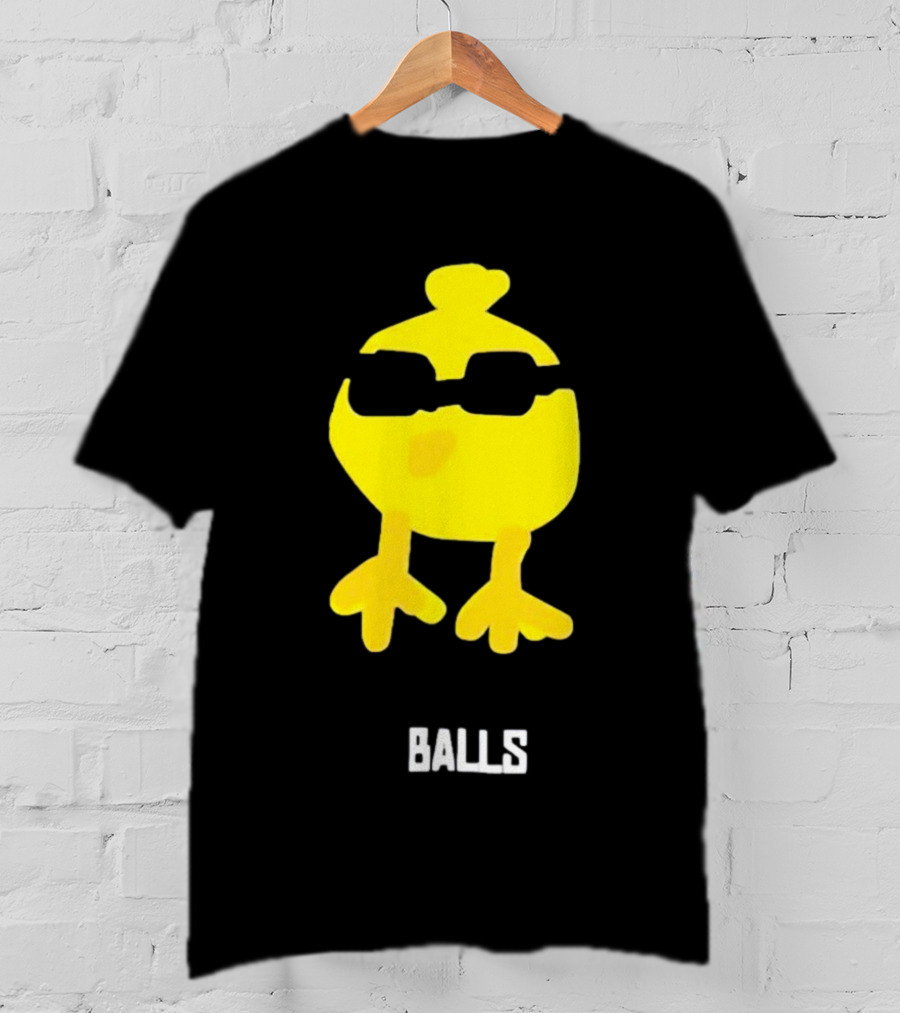 Minnow Chicken Balls Sunglasses Yellow Bird T-Shirt