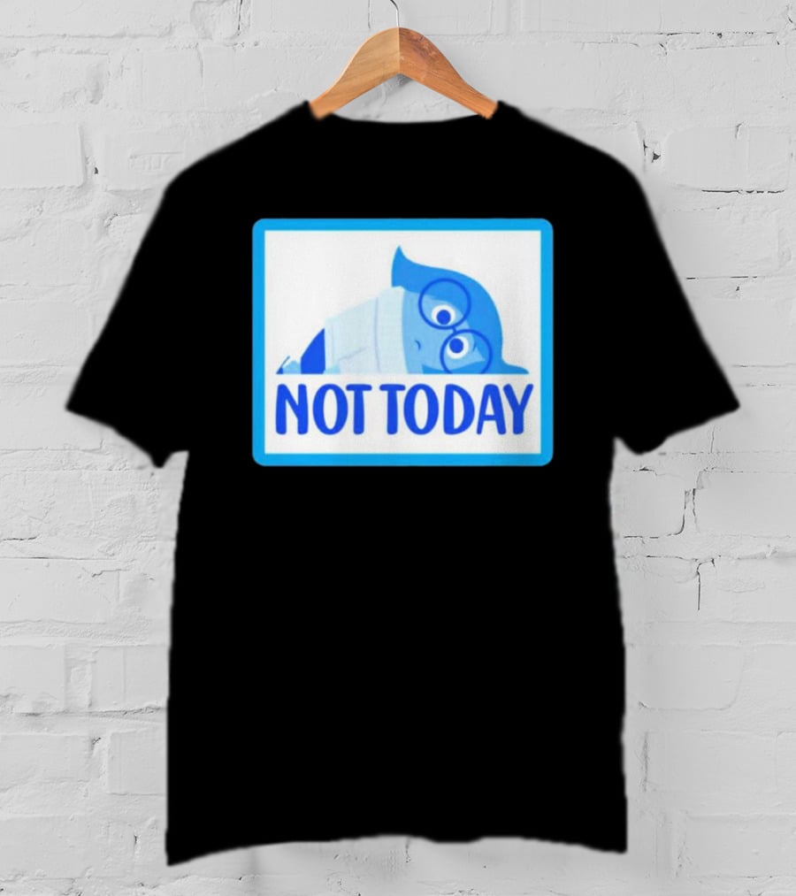 Not Today Sadness Character Blue Glasses Image T-Shirt