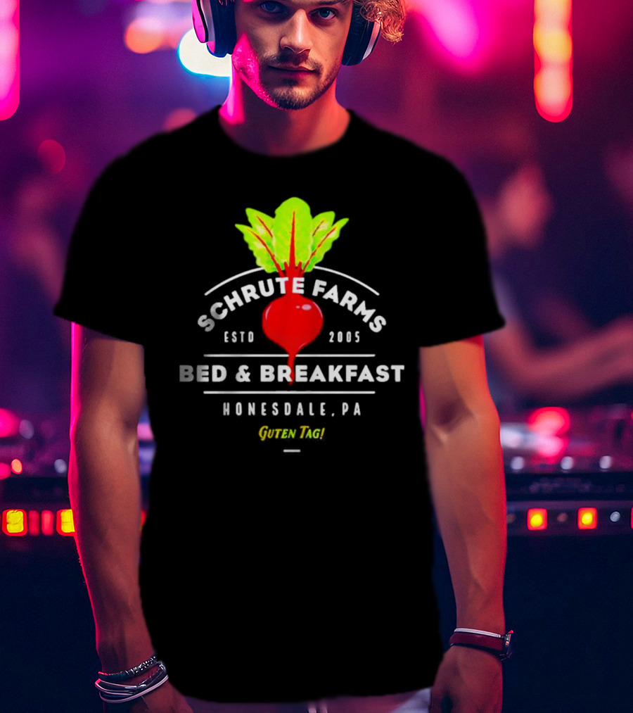 Schrute Farms Bed And Breakfast Honesdale PA Guten Tag ESTD 2005 T-Shirt