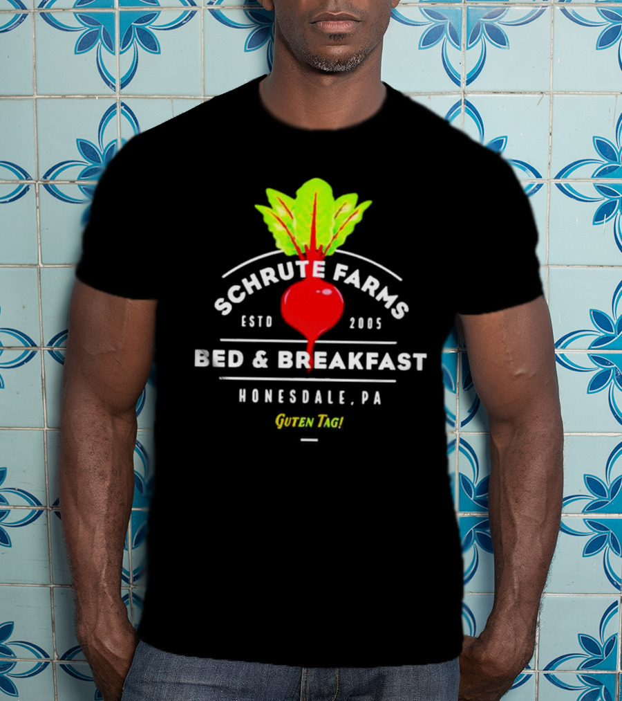 Schrute Farms Bed And Breakfast Honesdale PA Guten Tag ESTD 2005 T-Shirt