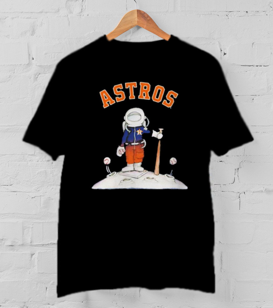 ASTROS Houston Astronaut Baseball Moon Landing T-Shirt