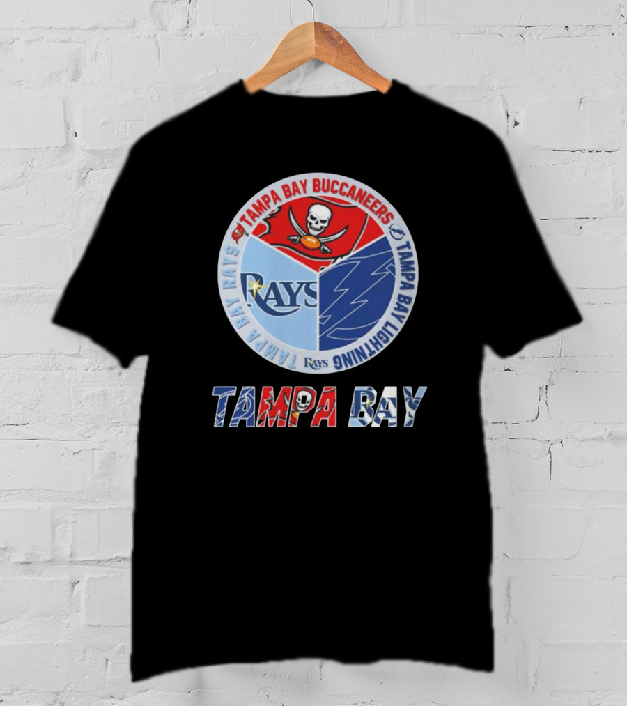 Tampa Bay Buccaneers Lightning Rays Circle Logo Tampa Bay T-Shirt
