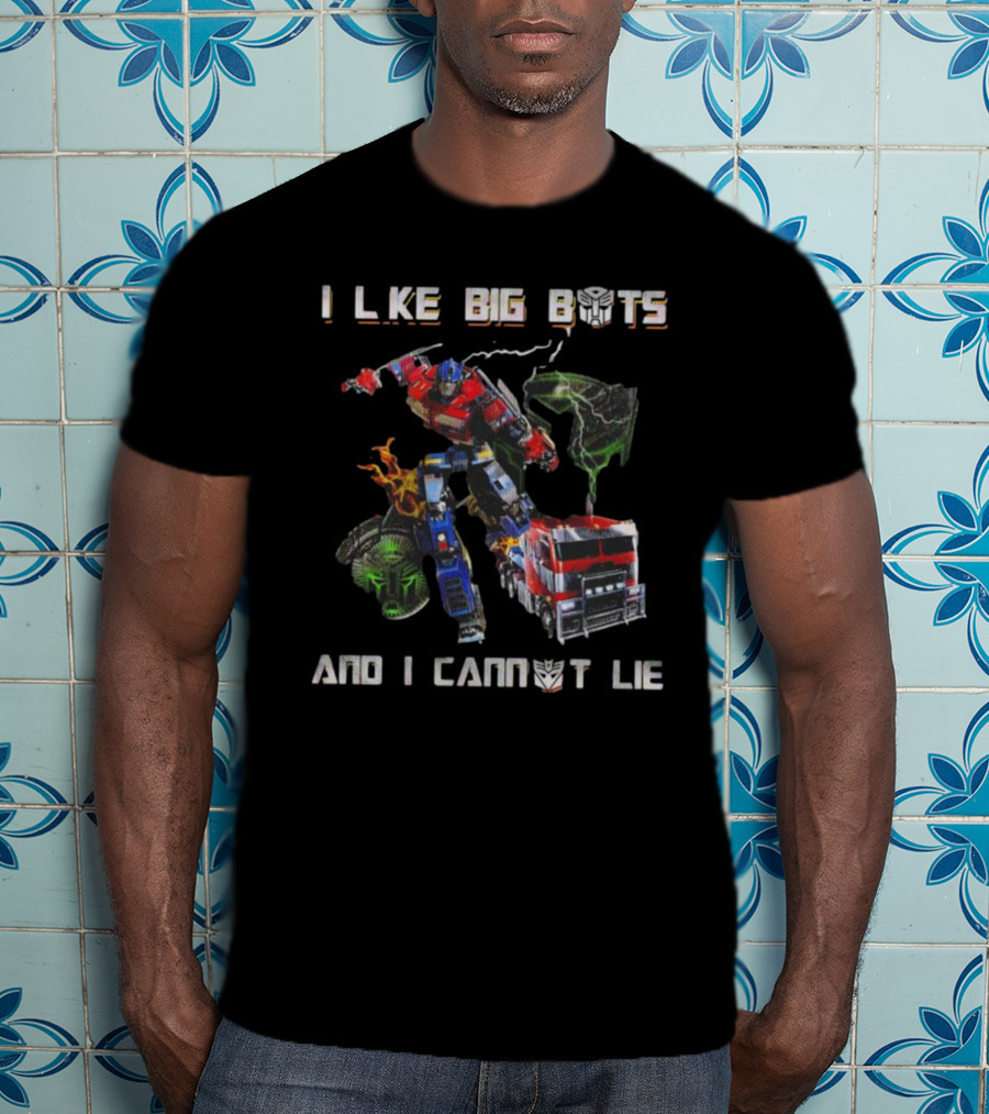 Transformers I Like Big Bots And I Cannot Lie Optimus Prime Lightning Truck Forces T-Shirt