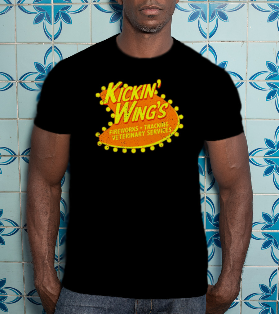 Kickin' Wing's Fireworks Tracking Veterinary Services Joe Dirt T-Shirt