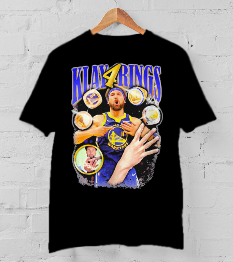 Klay 4 Rings Golden State Warriors Basketball T-Shirt