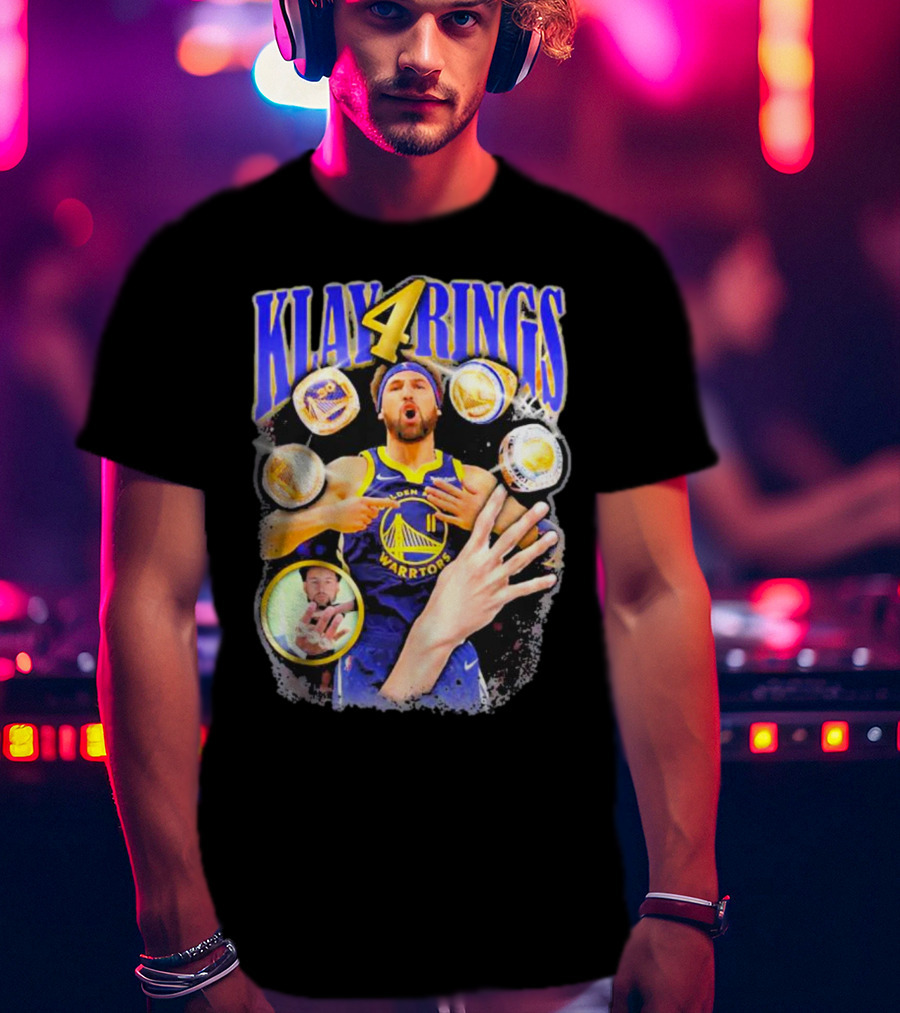 Klay 4 Rings Golden State Warriors Basketball T-Shirt