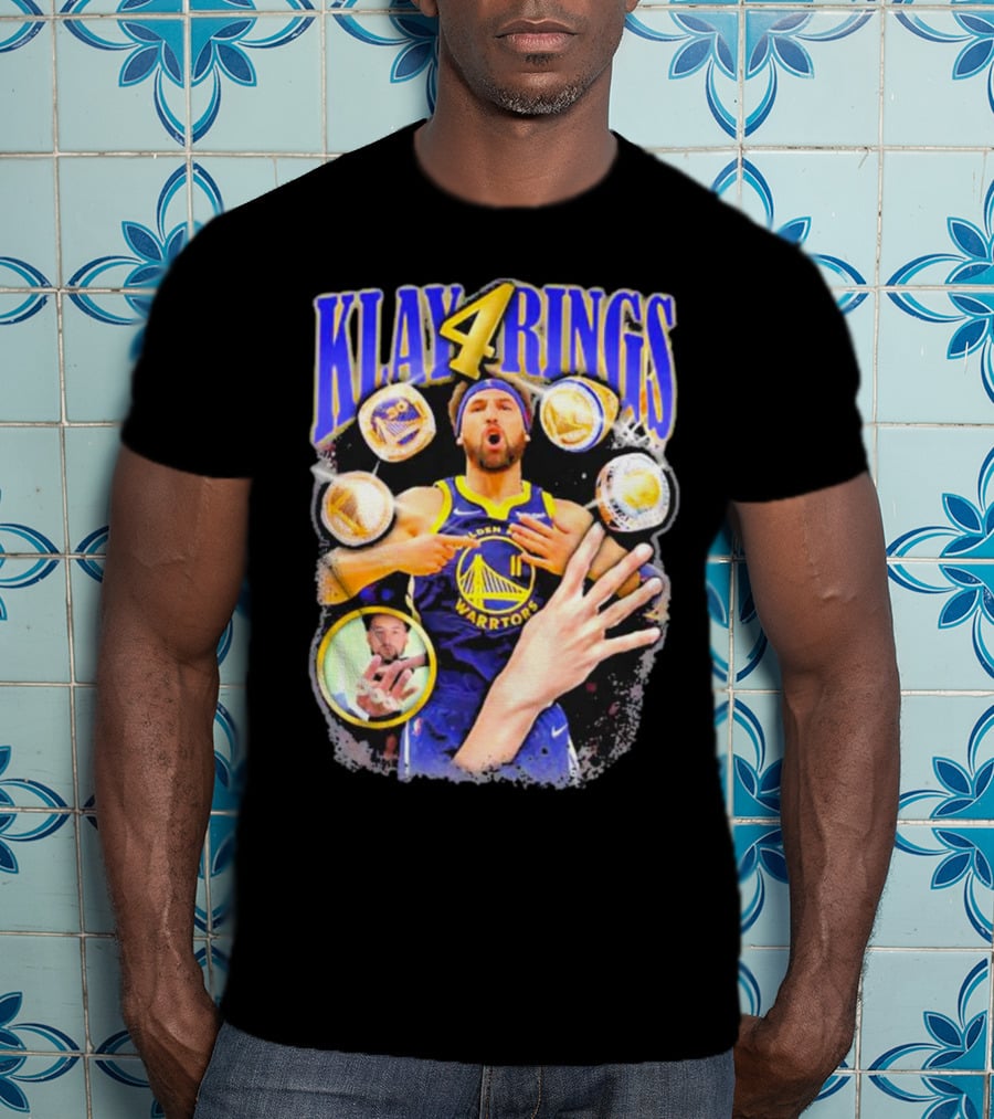 Klay 4 Rings Golden State Warriors Basketball T-Shirt