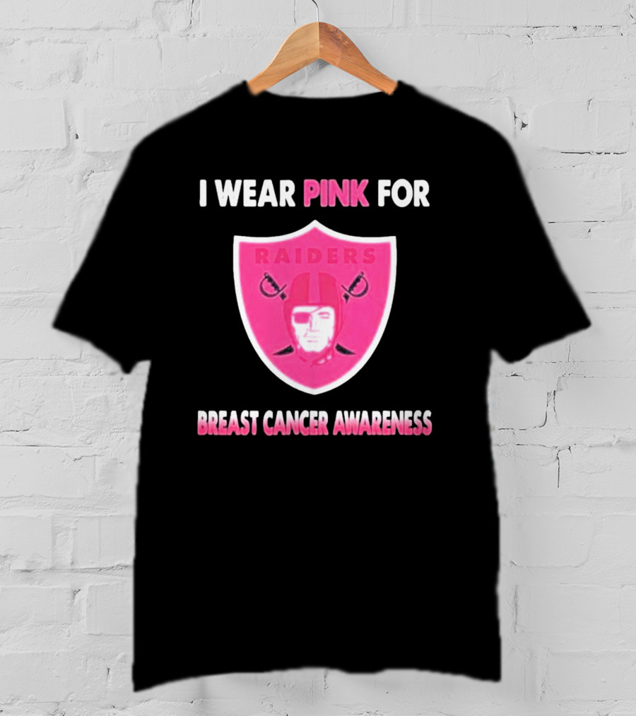 Las Vegas Raiders I Wear Pink For Breast Cancer Awareness T-Shirt
