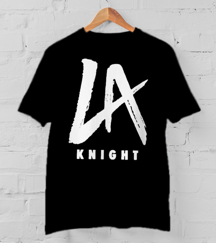LA Knight Black Handwritten T-Shirt