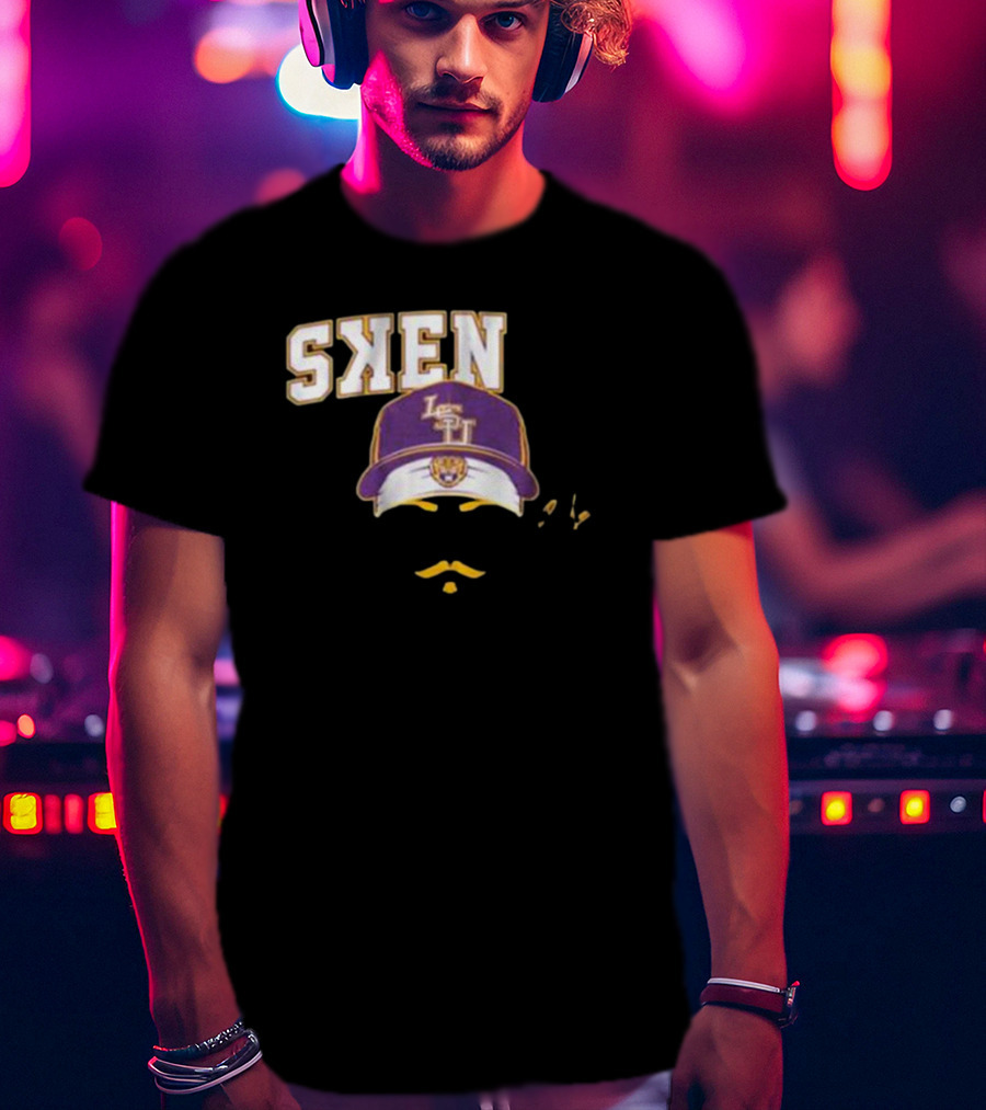 LSU Baseball Paul Skenes Stache Cap T-Shirt
