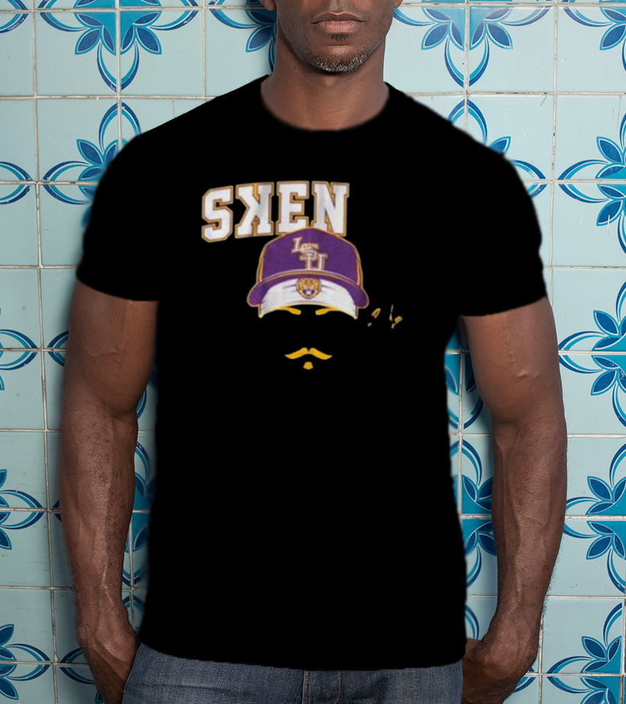 LSU Baseball Paul Skenes Stache Cap T-Shirt