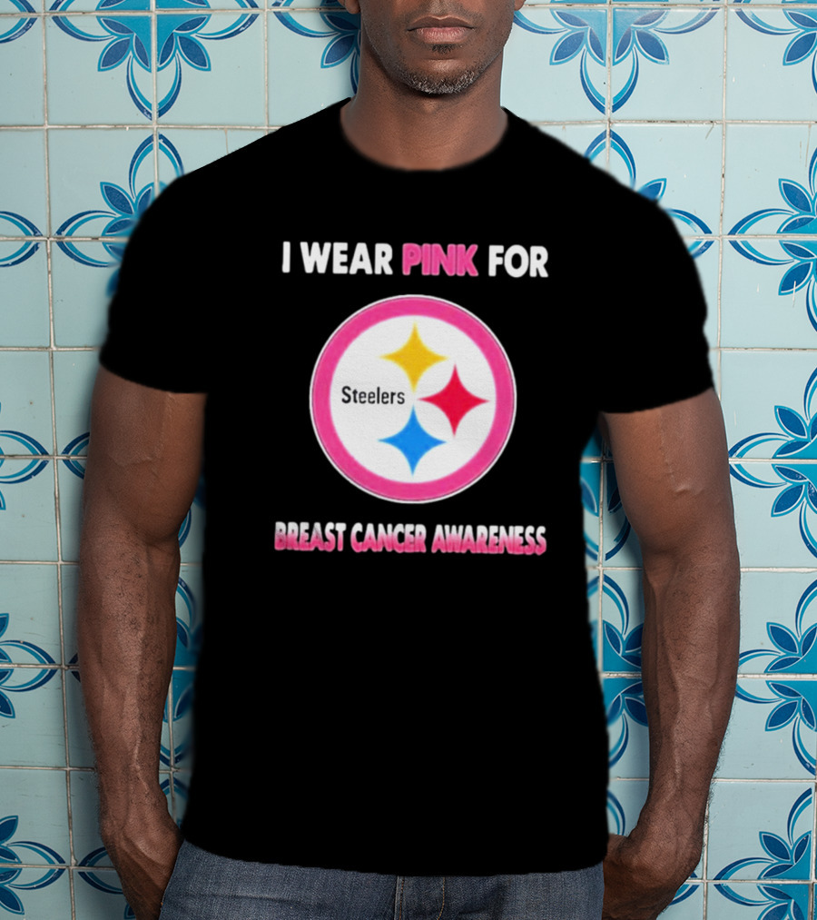 Pittsburgh Steelers I Wear Pink For Breast Cancer Awareness T-Shirt