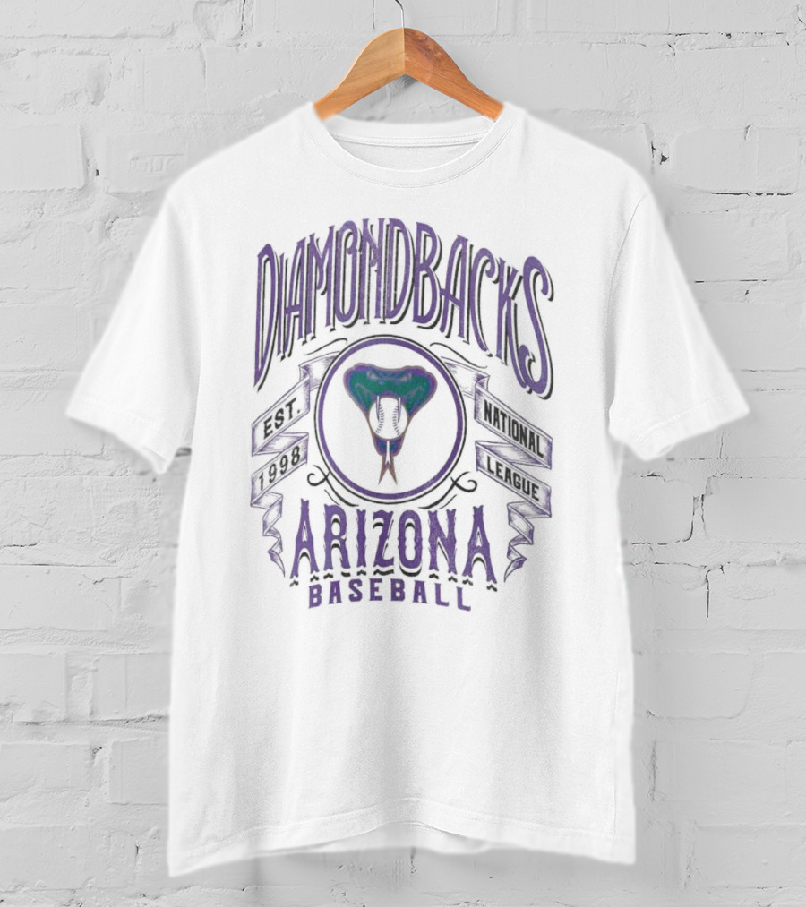 Arizona Diamondbacks Rucker Collection Distressed Baseball Rock T-Shirt