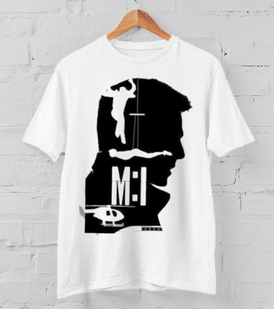 Mission Impossible Series MI Essential Silhouette And Helicopter Scene T-Shirt
