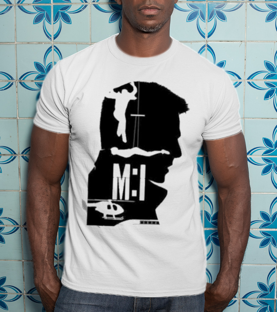 Mission Impossible Series MI Essential Silhouette And Helicopter Scene T-Shirt