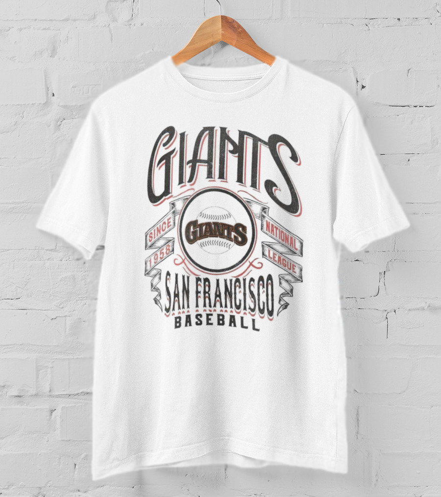 San Francisco Giants Baseball Since 1958 National League Rucker Collection Distressed Rock T-Shirt